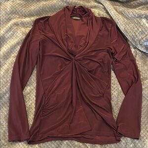 PC Pretty Venus Women's Burgundy Top SzM